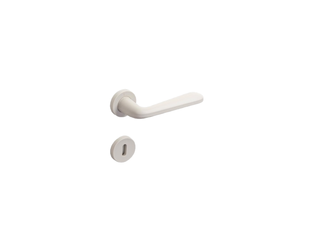 Maniglia Snapp Plastica Ricliclata Rosetta Tonda d.45x5h Bocchetta Foro Chiave varie finiture  Verum - immagine 2